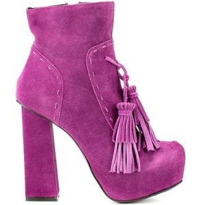 SOLD: MOJO MOXY Purple Disco Booties Size 9